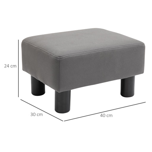 Footstool Foot Rest Small Seat Foot Rest Chair Grey Home Office with Legs 40 x 30 x 24cm