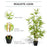 Artificial Tree, Set of 2 Artificial Bamboo Trees Decorative Plant with Nursery Pot for Indoor Outdoor Décor, 120cm