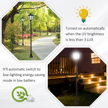 Solar Powered LED Sensor Lamp Post