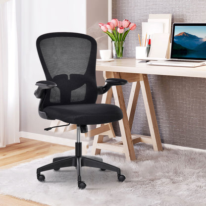 Mesh Home Office Chair Swivel Task Computer Chair w/ Lumbar Support, Arm, Black