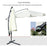 2.7m Banana Parasol Cantilever Umbrella with Crank Handle and Cross Base for Outdoor, Hanging Sun Shade, Cream White