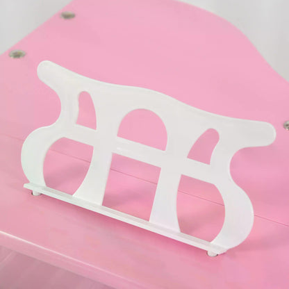 HOMCOM 30 Keys Kids Keyboard Piano Mini Electric Piano Set Grand Piano with Music Stand and Bench Pink