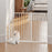 Dog Gate Wide Stair Gate w/ Door Pressure Fit Pets Barrier for Doorway, Hallway, 76H x 75-115W cm - White