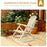 Adirondack Chair Cedar Wood Ergonomic Rocking Chair Porch Rocker Garden Traditional - Burlywood