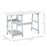 Compact Computer Desk with Storage Shelves Study Table with Bookshelf PC Table Workstation for Home Office Study White