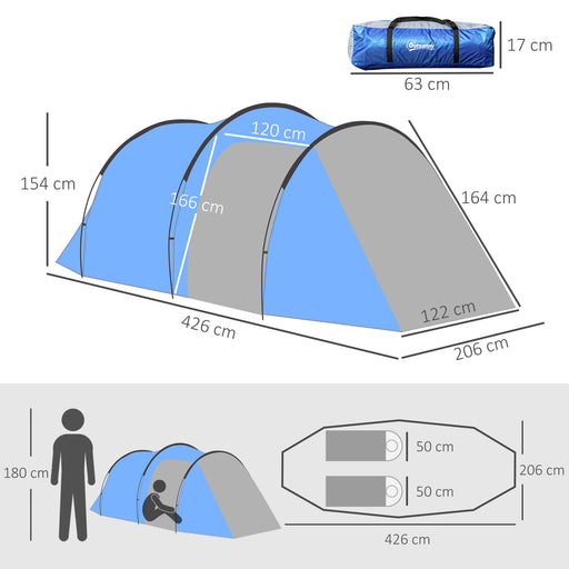 3 Person 2 Room Tent With Living Area