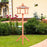 Wooden Bird Table Free Standing Feeder Garden Sheltered Feeding Station Parrot Stand Birdhouse _40x113cm