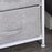 HOMCOM 5 Drawer Linen Basket Storage Unit Home Organisation w/ Shelf Handles Metal Frame Adjustable Feet Hallway Home Dresser Grey