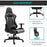 High Back Racing Gaming Chair, PU Leather Reclining Computer Chair with Head Pillow and Lumbar Support, Black