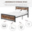 Full Bed Frame with Headboard & Footboard, Strong Slat Support Twin Size Metal Bed w/ Underbed Storage Space, No Box Spring Needed