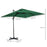 OutsunnySquare Outdoor Umbrella Parasol W/360° Rotation, 245Lx245Wx248H cm-Green