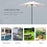 2.8m Garden Parasol Umbrella, Round Outdoor Market Table Umbrella, Parasol Patio Umbrella, 6 Ribs Manual Push, Sun Shade Canopy, Off-White