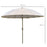 Ф255cm Patio Parasol Umbrella Outdoor Market Table Parasol with Push Button Tilt Crank and Sturdy Ribs for Garden Lawn Backyard Pool White