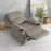 Microfibre Recliner Armchair, with Adjustable Leg Rest, Cup Holder, for Home Living Room, Brown