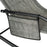 Breathable Mesh Rocking Chair Patio Rocker Lounge for Indoor & Outdoor Recliner Seat w/ Removable Headrest for Garden and Patio Dark Grey