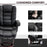 Manual Recliner and Footrest Set PU Leather Leisure Lounge Chair Armchair with Swivel Wood Base, Black