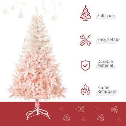 5ft Pink Ombre Artificial Christmas Tree with 450 Tips & Metal Stand