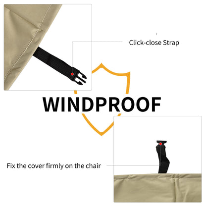 600D Oxford Cloth Waterproof Furniture Cover Wicker Chairs Garden Patio Rattan Seat Outdoor Protector L70*W90*H115cm