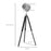 Industrial Style Adjustable Tripod Floor Lamp, Searchlight Lamp with Wooden Legs and Steel Lampshade, 110-155cm, Black