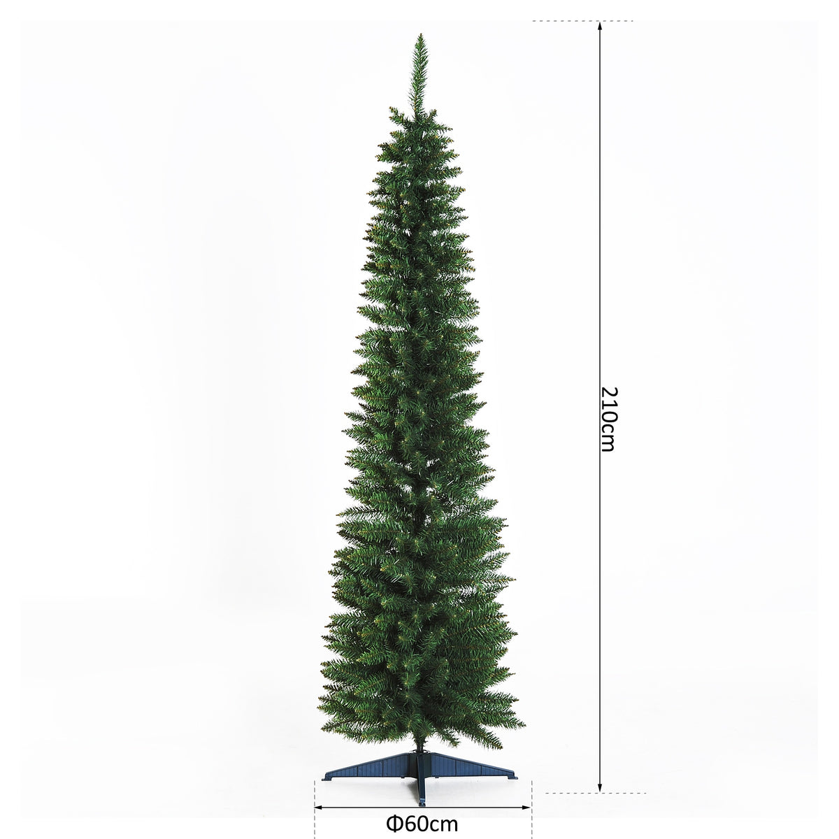 7ft Slim Artificial Christmas Tree with 499 Tips & Stand