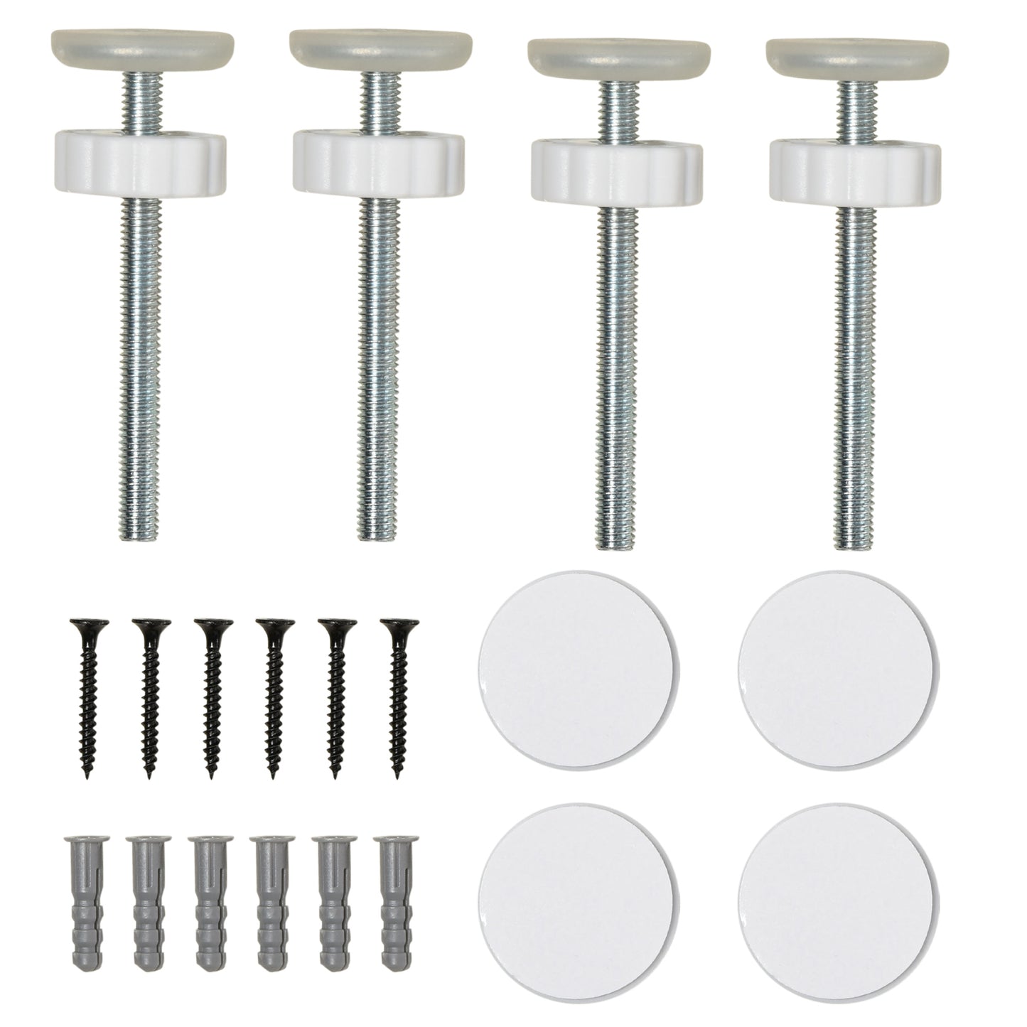 Dog Gate Wide Stair Gate w/ Door Pressure Fit Pets Barrier for Doorway, Hallway, 76H x 75-115W cm - White