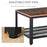 Coffee Table Industrial Site table Living Room Storage Shelf Metal Frame Two-tone Modern Organiser