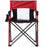 Metal Frame Sponge Padded Folding Camping Chair w/ Pockets Red