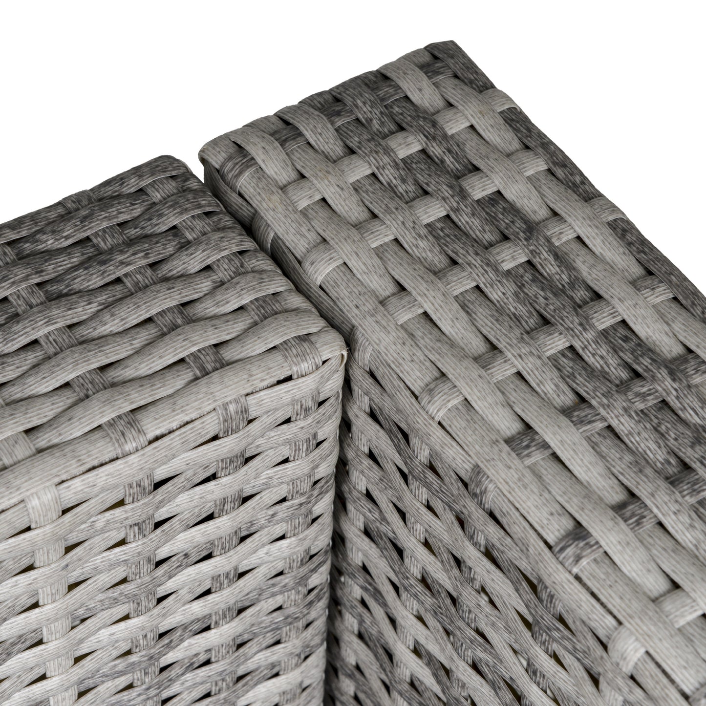 PE Rattan Wicker Corner Set Garden Furniture Single Chair w/ Cushions, Grey