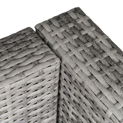 PE Rattan Wicker Corner Set Garden Furniture Single Chair w/ Cushions, Grey