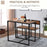 3 Pcs Table Stool Set Industrial Design w/ Steel Frame MDF Panels Living Room Bar Modern Furniture