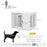 Furniture Style Dog Crate with Two Doors, End Table Pet Cage Kennel with Locks, for Medium and Large Dogs - White