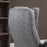 Home Office Chair Microfibre Desk Chair with Reclining Function Armrests Swivel Wheels Footrest Grey