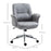 Swivel Ergonomic Office Chair Mid Back Desk Chair for Home Study Bedroom, Light Grey