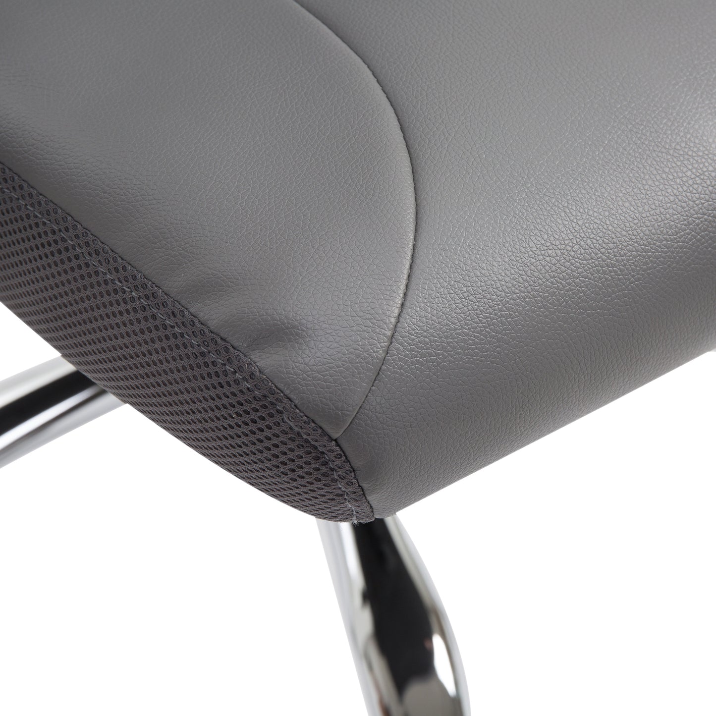 Mesh Office Chair High Back Desk Chair Height Adjustable Swivel Chair for Home with Headrest, Grey