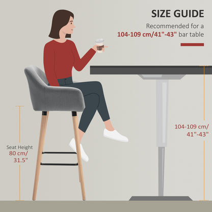 Barstools - Set of two elegant and softly curved chairs which look anywhere in your home