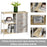 Chest of Drawers Storage  Dresser Cabinet Organizer with 3 Fabric Drawers and 2 Display Shelves for Living Room, Bedroom, Hallway, Beige