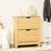 12-Shoe Storage Cabinet 4 Shelves 2 Drawers 4 Protective Legs Modern Stylish Unit Hallway Bedroom Home Furniture Brown