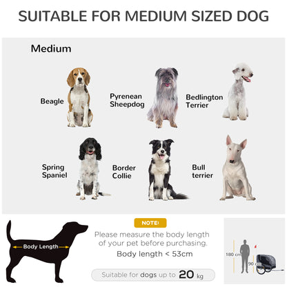Steel Dog Bike Trailer Pet Cart Carrier for Bicycle Kit Water Resistant with Hitch Coupler Travel Grey and Black