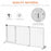 Adjustable Wooden Pet Gate Freestanding Dog Barrier Fence Doorway 3 Panels Safety Gate w/ Lockable Door White 71H x 113-166W cm