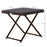 Garden Small Folding Square Rattan Coffee Table Bistro Balcony Outdoor Wicker Weave Side Table 40H x 40L x 40Wcm Brown