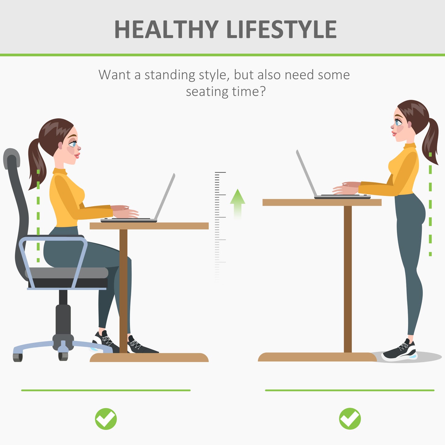 Height Adjustable Electric Standing Desk with 4 Automatic Memory Preset - 140cm x 70cm