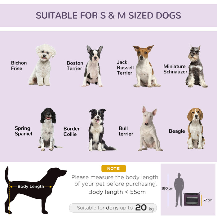 80cm Pet Carrier, Cat Carrier Cat Bag, Pet Travel Bag w/ Cushion, Carry Bag, for Small and Medium Dogs - Purple