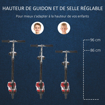 Outdoor Ride On Powered Scooter for kids Sporting Toy 120W Motor Bike 2 x 12V Battery - Red