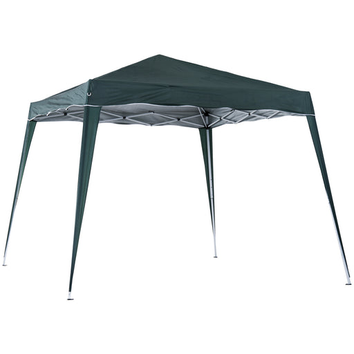 Outsunny Slant Leg Pop Up Gazebo with Carry Bag, Height Adjustable Party Tent Instant Event Shelter for Garden, Patio, ( 3 M âÃ Ã¶ââ¥ 3 M Base / 2.5 M âÃ Ã¶ââ¥ 2.5 M Top, Green)