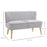 Modern Velvet Double Seat Sofa w/ Wood Frame Foam Padding High Back Soft Comfortable Compact Couch Home Office Stylish Plush Touch Grey