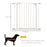 Pressure Fit Safety Gate, Adjustable Dog Gate, Pet Barrier for for Doorways, Staircases and Hallways with Auto Close, Double Locking, Opening 74-80cm, White