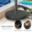 Outsunny 23.5kg Resin Garden Parasol Base with Wheels and Retractable Handles, Round Outdoor Market Umbrella Stand Weight for Poles of âÃ­Â¬â38mm to âÃ­Â¬â48mm, Black