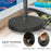 Outsunny 23.5kg Resin Garden Parasol Base with Wheels and Retractable Handles, Round Outdoor Market Umbrella Stand Weight for Poles of √¢¬â¬à√É¬≠√Ç¬¨√¢¬à¬Ç38mm to √¢¬â¬à√É¬≠√Ç¬¨√¢¬à¬Ç48mm, Black