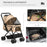 Pet Stroller Dog Cat Travel Pushchair Foldable Jogger with Reversible Handle EVA Wheel Brake Basket Adjustable Canopy Safety Leash for Small Dogs, Light Brown