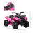 Kids Ride-on Four Wheeler ATV Car with Real Working Headlights, 6V Battery Powered Motorcycle for 18-36 Months, Pink